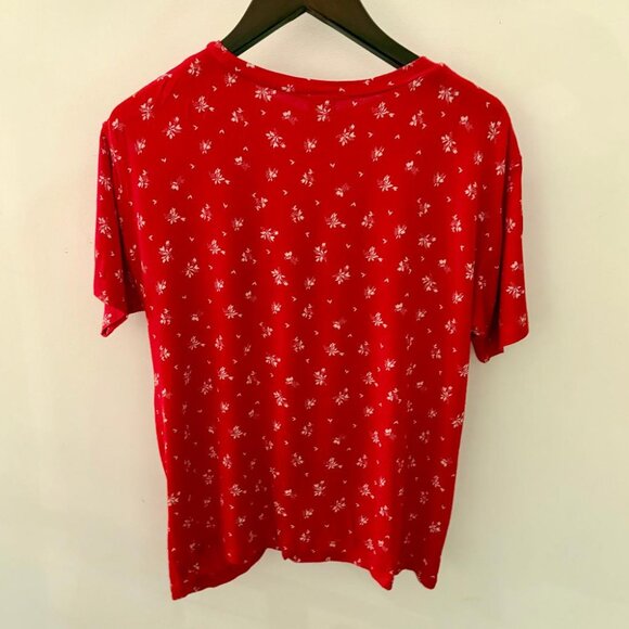 🆕 Nordstrom Kids' "Red Lychee Desert Ditsy" Knot Front T-Shirt - Picture 3 of 6